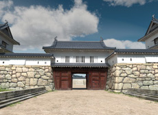 スマホをかざすと400年前の上田城が出現